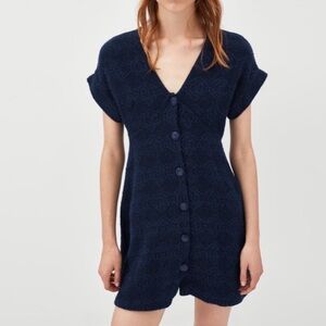 ZARA button down knit dress
